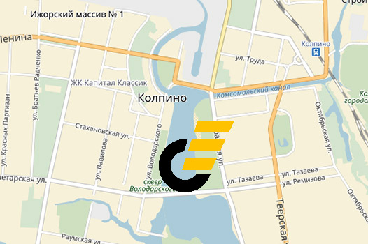 Карта эвакуаторы в Колпино